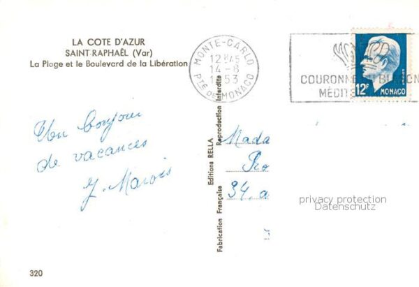 Saint-Raphael  83 Var La Plage et le Boulevard de la Liberati – Bild 2