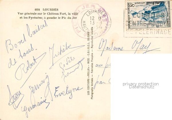 Lourdes 65 Vue generale sur le Chateau Fort la vil – Bild 2