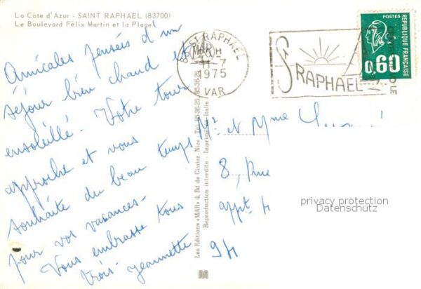 Saint-Raphael  83 Var Le Boulevard Felix Martin et la Plage – Bild 2