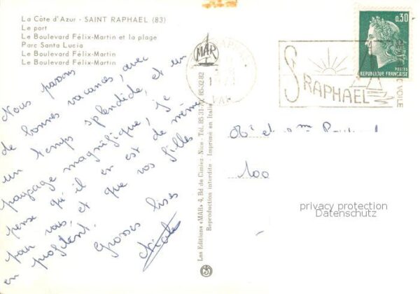 Saint-Raphael  83 Var Le Port Le Boulevard Felix Martin Parc – Bild 2
