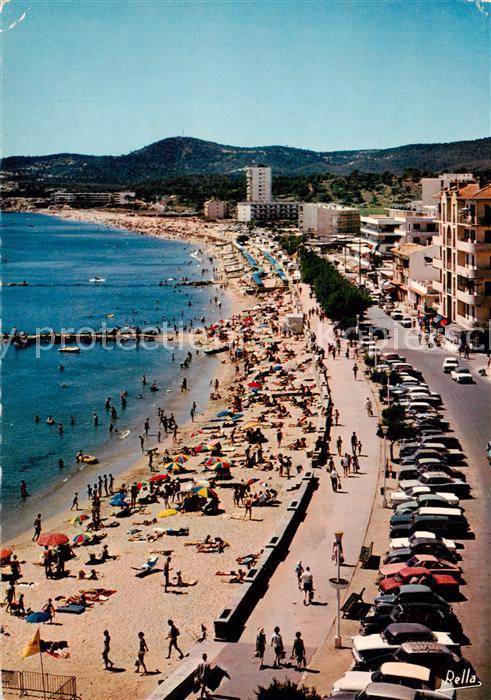 Le Lavandou La plage et le boulevard du Front de Me