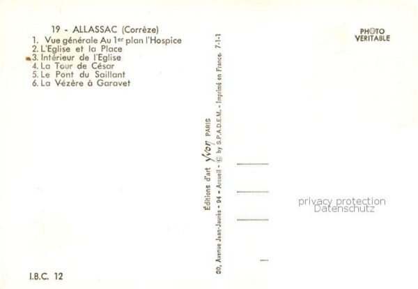 Allassac 19 Correze Vue generale L’Eglise et la Place Inter – Bild 2