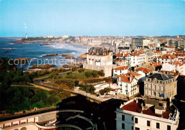 Biarritz Pyrenees Atlantiques Vue generale de Biarritz Au fond le Pha
