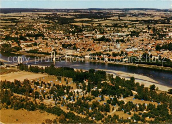 Cosne-Cours-sur-Loire 58 Nievre Vue aerienne La Ville et le Terrain