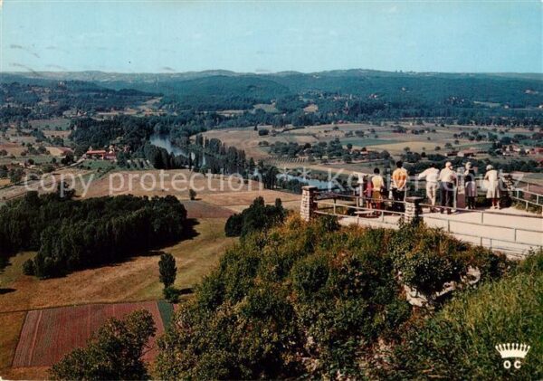 Domme 24 Dordogne La Vallee et la Dordogne vues du Belved