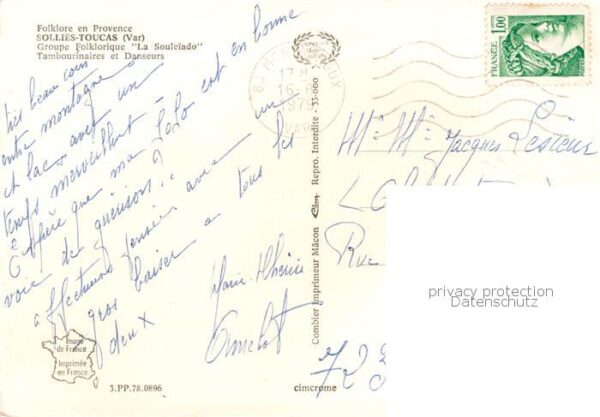 Sollies-Toucas 83 Var Groupe Folklorique La Souleiado Tambour – Bild 2