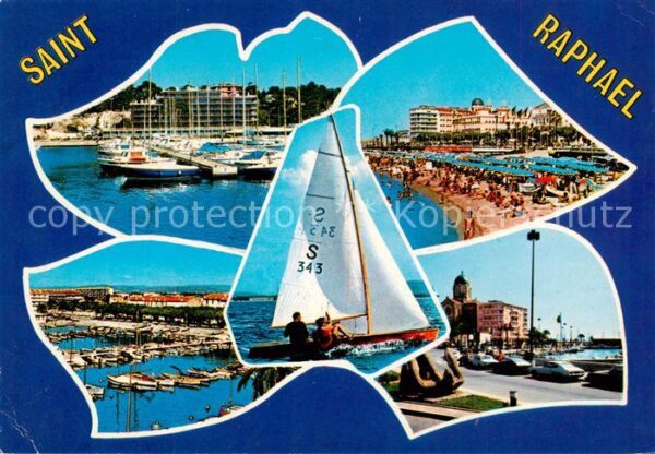 Saint-Raphael  83 Var Vue d’ensemble La Plage Le Port