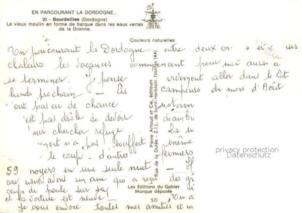 Bourdelles Les vieux moulin en forme de barque dan – Bild 2
