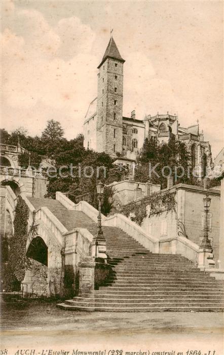 Auch 32 Gers Escalier Monumental
