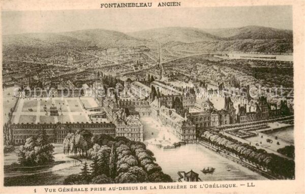 Fontainebleau 77 Seine et Marne Vue generale prise au dessus de la Barr