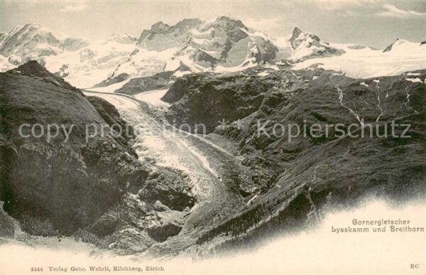 Gornergletscher BE mit Lysskamm und Breithorn