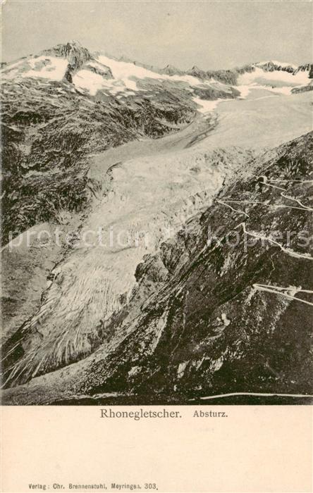 Rhonegletscher Glacier du Rhone VS Absturz Panorama