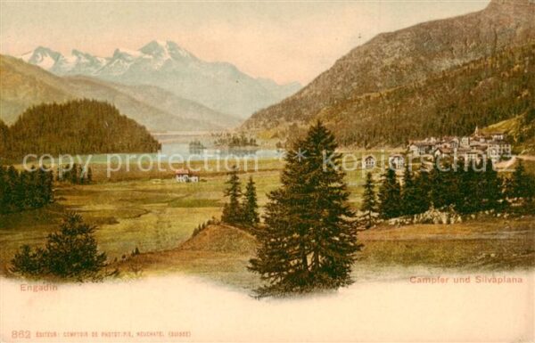 Engadin GR mit Campfer und Silvaplana