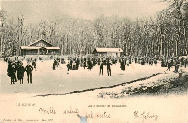 Lausanne VD Lac a patiner de Sauvabelin