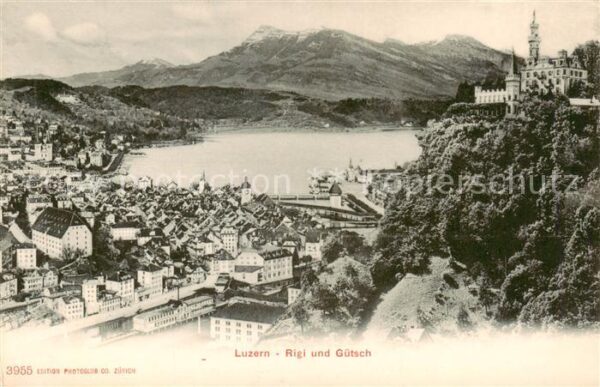 Luzern  LU mit  Rigi und Gütsch