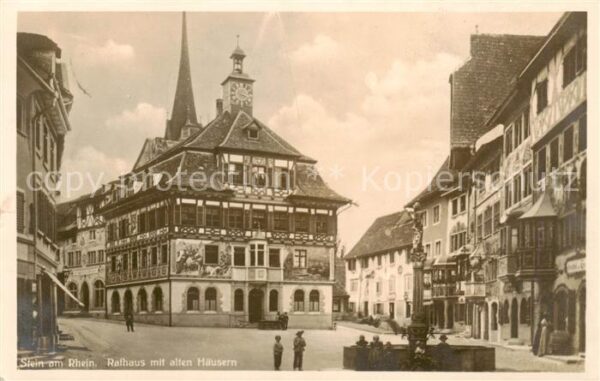 Stein Rhein SH Rathaus mit alten Häusern