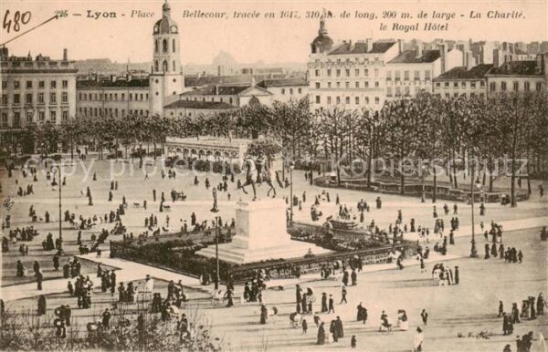 Lyon France Place Bellecour tracee en 1617 La Chari