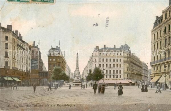 Lyon France La place de la Republique