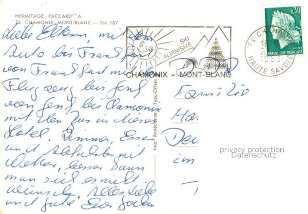 Chamonix 74 Haute-Savoie Hermitage Paccard et Mont Blanc – Bild 2