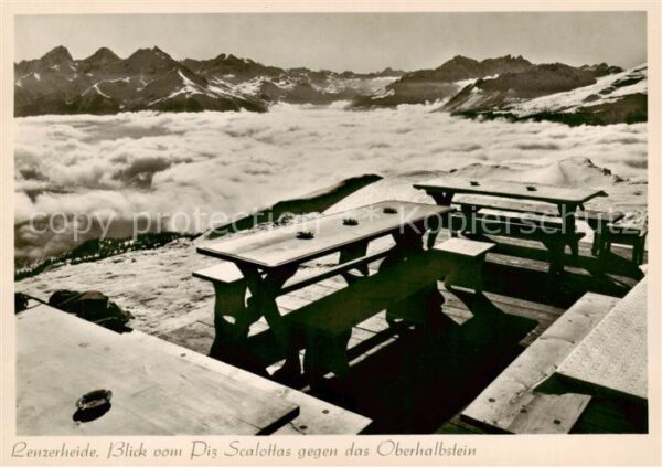 Lenzerheide GR Blick vom Piz Scalottas gegen das Oberh