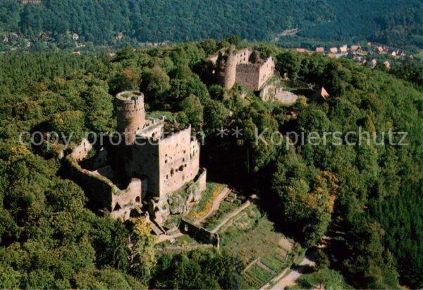 Ottrott le Haut 67 Alsace Vue aerienne des chateaux
