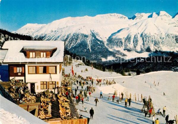 St Moritz GR Testa Restaurant Salastrains