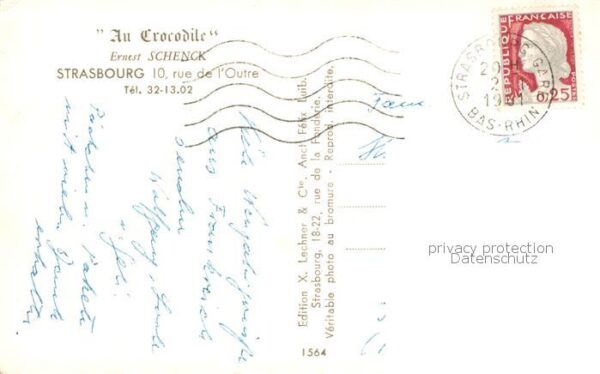 Strasbourg 67 Alsace Au Crocodile Vue partielle – Bild 2