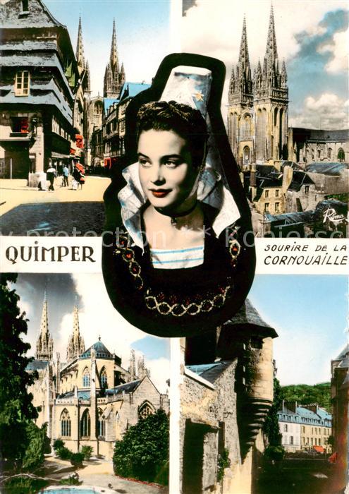 Quimper 29 Finistere Sourire de la Cornouaille Cathedrale Ab