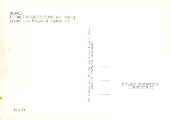 Haut-Koenigsbourg Hohkoenigsburg Le Donjon et l’entree sud – Bild 2
