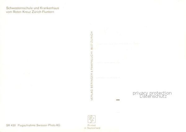 Fluntern Zuerich Schwesternschule und Krankenhaus vom Ro – Bild 2