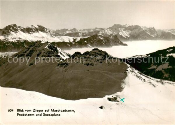 Maschcachamm-Luecke 1953m SG Blick vom Zieger auf Podchamm und Scsap