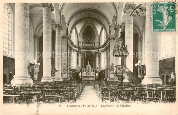 Carvin 62 Pas-de-Calais Interieur de l'Eglise