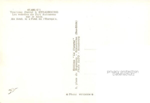 Strasbourg 67 Alsace Les vedettes du Port Autonome sur le Rh – Bild 2