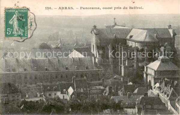 Arras  62 Panorama ouest pris du Beffroi