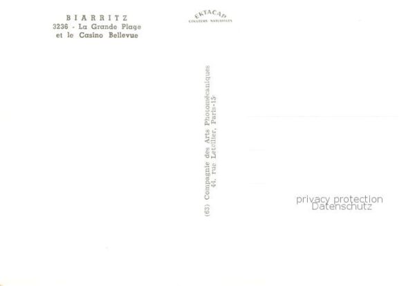Biarritz Pyrenees Atlantiques La Grande Plage et le Casino Bellevue F – Bild 2