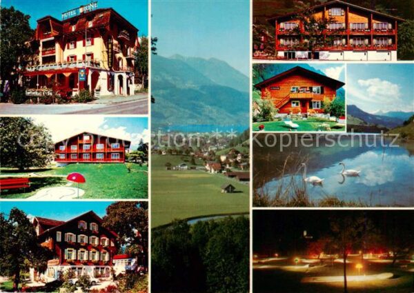 Giswil Giswyl OW Hotel Krone Teilansichten Panorama Schw