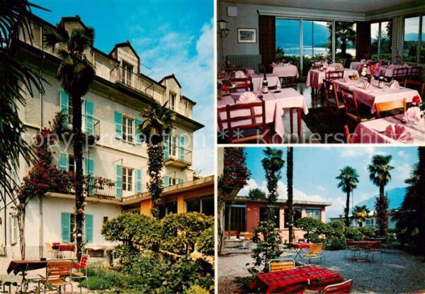 Muralto Locarno Lago Maggiore TI Hotel Rivapiana Gaststube Gartenterrass