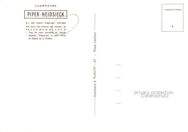 Reims 51 Champagne Piper Heidsieck Nos caves son – Bild 2
