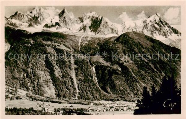 Chamonix 74 Haute-Savoie Panorama Massif du Mont Blanc Les Praz