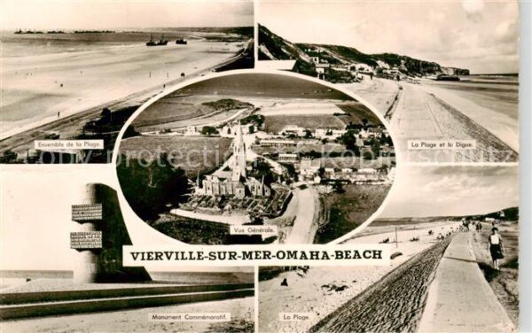 Vierville-sur-Mer Saint-Laurent 14 Calva Ensemble de la Plage La Plage et la Dig