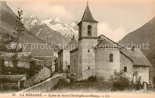 La Berarde 38 Isere Eglise de Saint Christophe en Oisans