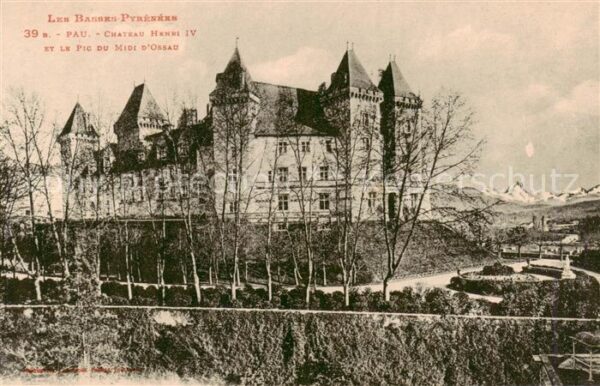 Pau 64 Chateau Henri IV et le Pic du Midi d_Os