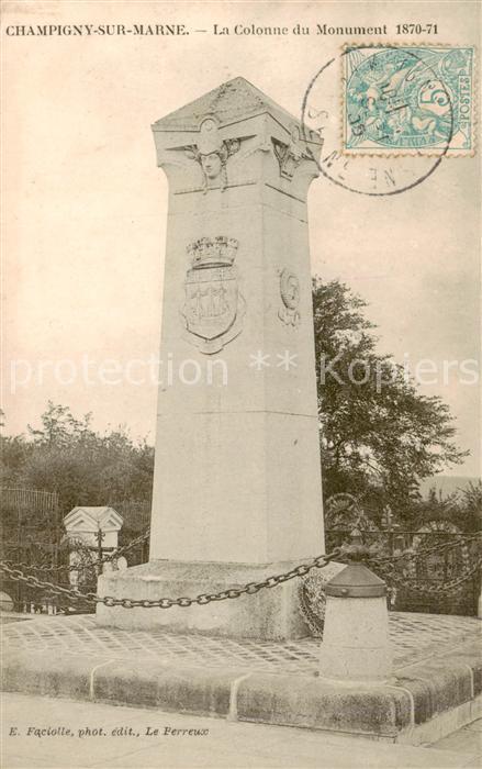 Champigny-sur-Marne 94 La Colonne du Monument 1870_71