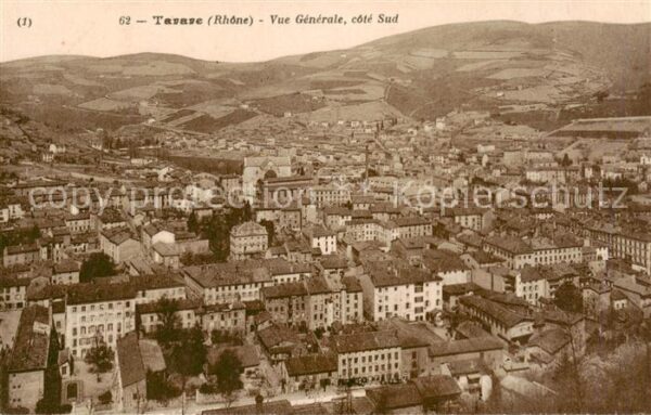 Tarare 69 Rhone Vue generale aerienne cote Sud