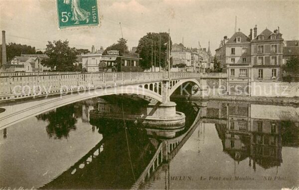 Melun 77 Le Pont aux Moulins