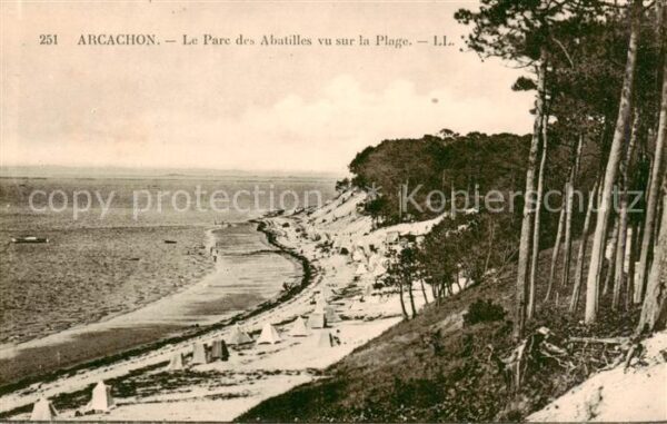 Arcachon 33 Gironde Parc des Abatilles vu sur la plage