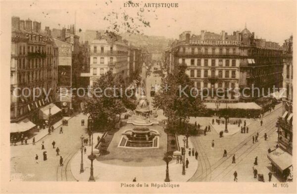 Lyon 69 Rhone Place de la République Fontaine Monumen