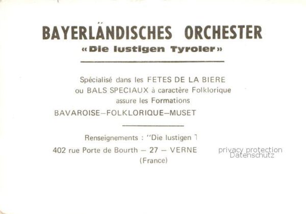 Verneuil -sur-Avre 27 Eure Bayerländisches Orchester Die lustigen – Bild 2
