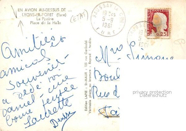 Lyons-la-Foret En avion au-dessus de la ville Piscine – Bild 2