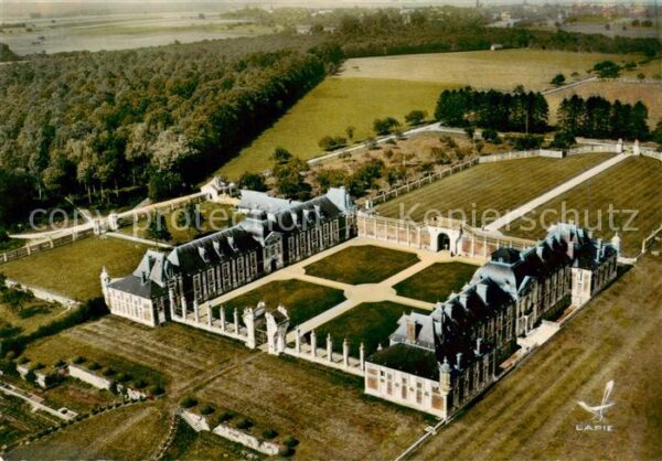 Le Neubourg 27 Eure Chateau du Champ de Bataille vue aérien